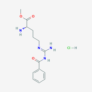 molecular formula C14H21ClN4O3 B556285 (S)-Methyl 2-benzamido-5-guanidinopentanoate hydrochloride CAS No. 1784-04-9