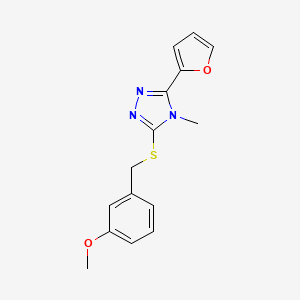 molecular formula C15H15N3O2S B5562871 3-(2-furyl)-5-[(3-methoxybenzyl)thio]-4-methyl-4H-1,2,4-triazole CAS No. 678554-12-6