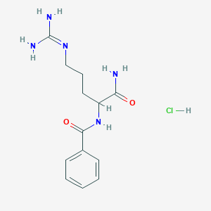 molecular formula C13H20ClN5O2 B556288 N-[1-amino-5-(diaminomethylideneamino)-1-oxopentan-2-yl]benzamide;hydrochloride CAS No. 4299-03-0