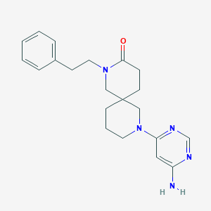 8-(6-amino-4-pyrimidinyl)-2-(2-phenylethyl)-2,8-diazaspiro[5.5]undecan-3-one