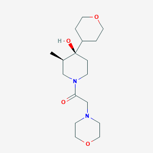 (3R*,4R*)-3-methyl-1-(4-morpholinylacetyl)-4-(tetrahydro-2H-pyran-4-yl)-4-piperidinol