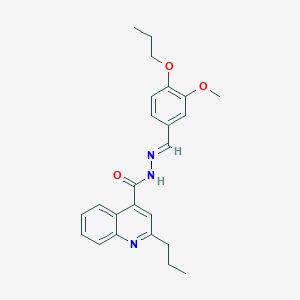 N'-(3-methoxy-4-propoxybenzylidene)-2-propyl-4-quinolinecarbohydrazide
