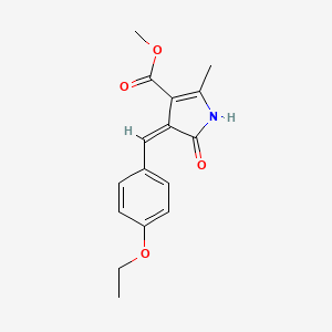 molecular formula C16H17NO4 B5563000 methyl (4Z)-4-[(4-ethoxyphenyl)methylidene]-2-methyl-5-oxo-1H-pyrrole-3-carboxylate 