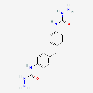 molecular formula C15H18N6O2 B5563022 1-amino-3-[4-[[4-(hydrazinecarbonylamino)phenyl]methyl]phenyl]urea 