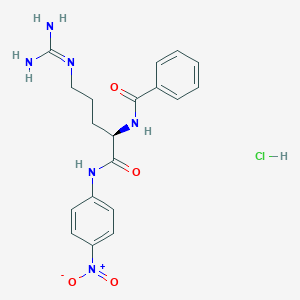 molecular formula C19H23ClN6O4 B556304 N-[(2R)-5-(Diaminomethylideneamino)-1-(4-nitroanilino)-1-oxopentan-2-yl]benzamide;hydrochloride CAS No. 21653-41-8