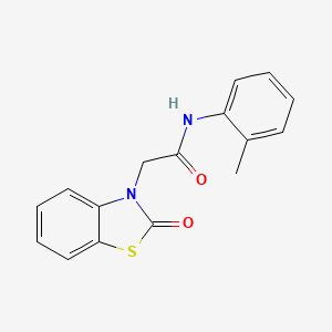 molecular formula C16H14N2O2S B5563099 N-(2-methylphenyl)-2-(2-oxo-1,3-benzothiazol-3-yl)acetamide 
