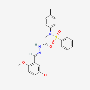 molecular formula C24H25N3O5S B5563230 N-({N'-[(E)-(2,5-DIMETHOXYPHENYL)METHYLIDENE]HYDRAZINECARBONYL}METHYL)-N-(4-METHYLPHENYL)BENZENESULFONAMIDE 