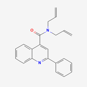 molecular formula C22H20N2O B5563306 2-PHENYL-N,N-BIS(PROP-2-EN-1-YL)QUINOLINE-4-CARBOXAMIDE 