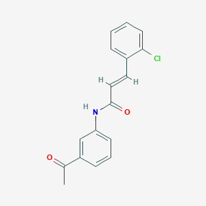 molecular formula C17H14ClNO2 B5563443 (2E)-N-(3-acetylphenyl)-3-(2-chlorophenyl)prop-2-enamide 