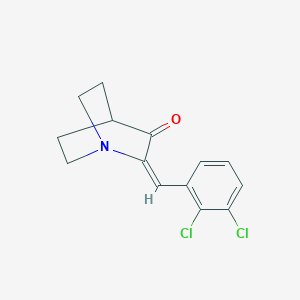 molecular formula C14H13Cl2NO B5563454 (2E)-2-(2,3-dichlorobenzylidene)-1-azabicyclo[2.2.2]octan-3-one 