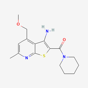 molecular formula C16H21N3O2S B5563554 4-(METHOXYMETHYL)-6-METHYL-2-(PIPERIDINE-1-CARBONYL)THIENO[2,3-B]PYRIDIN-3-AMINE 