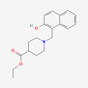 molecular formula C19H23NO3 B5563646 ethyl 1-[(2-hydroxynaphthalen-1-yl)methyl]piperidine-4-carboxylate 