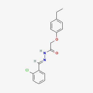 molecular formula C17H17ClN2O2 B5563738 N'-[(E)-(2-chlorophenyl)methylidene]-2-(4-ethylphenoxy)acetohydrazide 