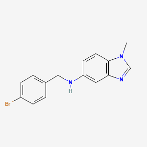 molecular formula C15H14BrN3 B5563880 N-(4-bromobenzyl)-1-methyl-1H-benzimidazol-5-amine 