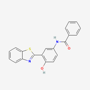 molecular formula C20H14N2O2S B5563893 N-[3-(1,3-benzothiazol-2-yl)-4-hydroxyphenyl]benzamide 