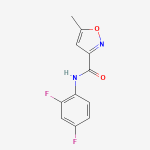 molecular formula C11H8F2N2O2 B5563956 N-(2,4-difluorophenyl)-5-methyl-1,2-oxazole-3-carboxamide 
