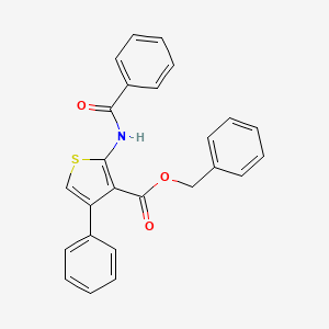 molecular formula C25H19NO3S B5564050 Benzyl 2-benzamido-4-phenylthiophene-3-carboxylate 