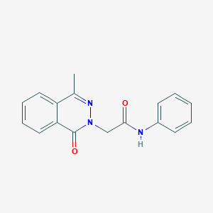 molecular formula C17H15N3O2 B5564110 2-(4-methyl-1-oxo-1,2-dihydrophthalazin-2-yl)-N-phenylacetamide 
