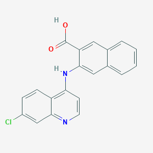 molecular formula C20H13ClN2O2 B5564131 3-[(7-CHLORO-4-QUINOLYL)AMINO]-2-NAPHTHOIC ACID 