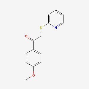 molecular formula C14H13NO2S B5564175 1-(4-methoxyphenyl)-2-pyridin-2-ylsulfanylethanone 