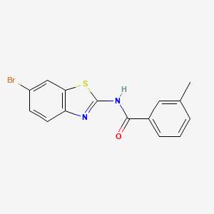 molecular formula C15H11BrN2OS B5564192 N-(6-bromo-1,3-benzothiazol-2-yl)-3-methylbenzamide 
