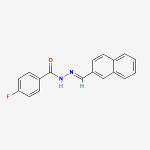 molecular formula C18H13FN2O B5564217 4-Fluoro-N'-[(E)-(naphthalen-2-YL)methylidene]benzohydrazide 