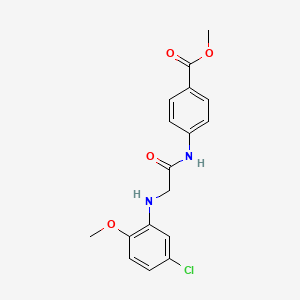 molecular formula C17H17ClN2O4 B5564235 METHYL 4-{2-[(5-CHLORO-2-METHOXYPHENYL)AMINO]ACETAMIDO}BENZOATE 