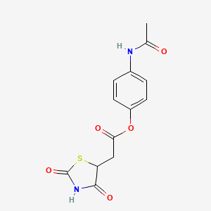 molecular formula C13H12N2O5S B5564364 (4-acetamidophenyl) 2-(2,4-dioxo-1,3-thiazolidin-5-yl)acetate 