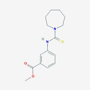 molecular formula C15H20N2O2S B5564457 Methyl 3-(azepane-1-carbothioylamino)benzoate 
