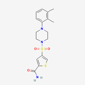 molecular formula C17H21N3O3S2 B5564459 4-{[4-(2,3-dimethylphenyl)-1-piperazinyl]sulfonyl}-2-thiophenecarboxamide 