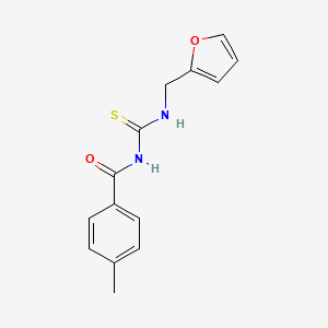 molecular formula C14H14N2O2S B5564460 3-[(FURAN-2-YL)METHYL]-1-(4-METHYLBENZOYL)THIOUREA 