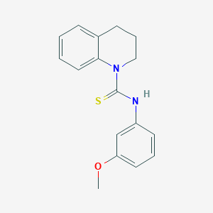 molecular formula C17H18N2OS B5564493 N-(3-METHOXYPHENYL)-1,2,3,4-TETRAHYDROQUINOLINE-1-CARBOTHIOAMIDE 