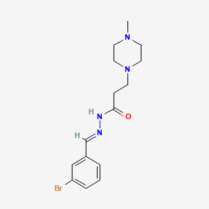 molecular formula C15H21BrN4O B5564609 N-[(E)-(3-bromophenyl)methylideneamino]-3-(4-methylpiperazin-1-yl)propanamide 