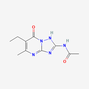 molecular formula C10H13N5O2 B5564623 N-{6-ETHYL-7-HYDROXY-5-METHYL-[1,2,4]TRIAZOLO[1,5-A]PYRIMIDIN-2-YL}ACETAMIDE 