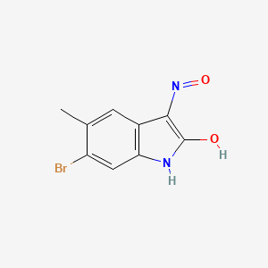 molecular formula C9H7BrN2O2 B5564653 (3Z)-6-bromo-3-(hydroxyimino)-5-methyl-1,3-dihydro-2H-indol-2-one 