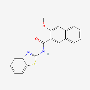 molecular formula C19H14N2O2S B5564724 N-1,3-benzothiazol-2-yl-3-methoxy-2-naphthamide 