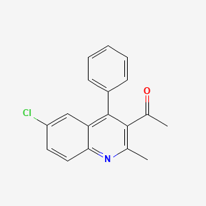 molecular formula C18H14ClNO B5564734 1-(6-Chloro-2-methyl-4-phenylquinolin-3-yl)ethanone CAS No. 22609-02-5