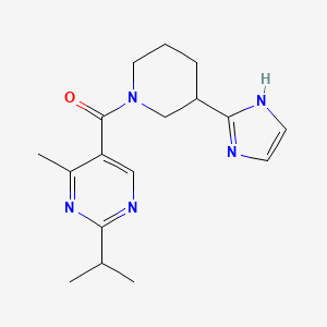 molecular formula C17H23N5O B5564804 5-{[3-(1H-imidazol-2-yl)-1-piperidinyl]carbonyl}-2-isopropyl-4-methylpyrimidine 