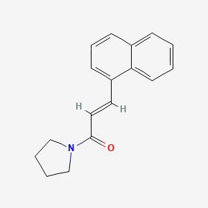 molecular formula C17H17NO B5564832 1-[(2E)-3-(1-naphthyl)prop-2-enoyl]pyrrolidine 