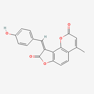 molecular formula C19H12O5 B5564875 (9Z)-9-[(4-HYDROXYPHENYL)METHYLIDENE]-4-METHYL-2H,8H,9H-FURO[2,3-H]CHROMENE-2,8-DIONE 