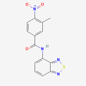 molecular formula C14H10N4O3S B5564899 N-(2,1,3-benzothiadiazol-4-yl)-3-methyl-4-nitrobenzamide 