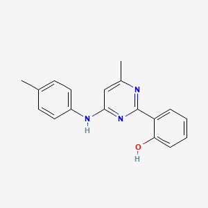 molecular formula C18H17N3O B5565008 2-{4-Methyl-6-[(4-methylphenyl)amino]pyrimidin-2-yl}phenol 
