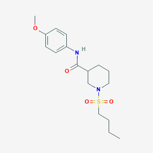 molecular formula C17H26N2O4S B5565123 1-butylsulfonyl-N-(4-methoxyphenyl)piperidine-3-carboxamide 