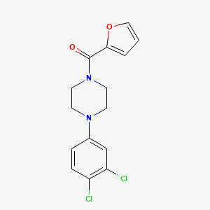 molecular formula C15H14Cl2N2O2 B5565131 [4-(3,4-DICHLOROPHENYL)PIPERAZINO](2-FURYL)METHANONE 