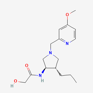 molecular formula C16H25N3O3 B5565245 2-hydroxy-N-[(3R,4S)-1-[(4-methoxypyridin-2-yl)methyl]-4-propylpyrrolidin-3-yl]acetamide 