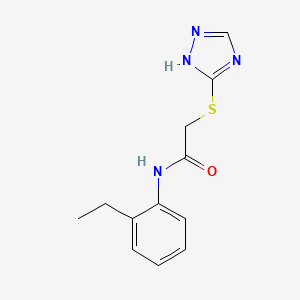 molecular formula C12H14N4OS B5565254 N-(2-ETHYLPHENYL)-2-(1H-1,2,4-TRIAZOL-3-YLSULFANYL)ACETAMIDE 