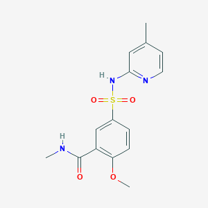 molecular formula C15H17N3O4S B5565267 2-methoxy-N-methyl-5-[(4-methylpyridin-2-yl)sulfamoyl]benzamide 