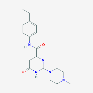 molecular formula C18H25N5O2 B5565332 N-(4-ethylphenyl)-2-(4-methylpiperazin-1-yl)-6-oxo-3,4,5,6-tetrahydropyrimidine-4-carboxamide 