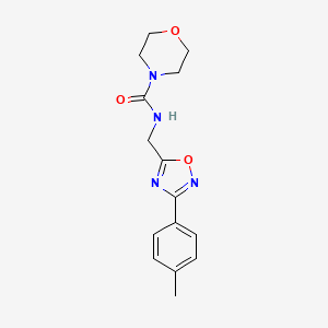 molecular formula C15H18N4O3 B5565551 N-{[3-(4-methylphenyl)-1,2,4-oxadiazol-5-yl]methyl}morpholine-4-carboxamide 