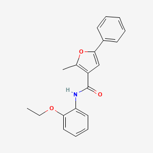 molecular formula C20H19NO3 B5565554 N-(2-ethoxyphenyl)-2-methyl-5-phenylfuran-3-carboxamide 